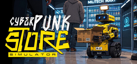 Cyberpunk Store Simulator — Steam header