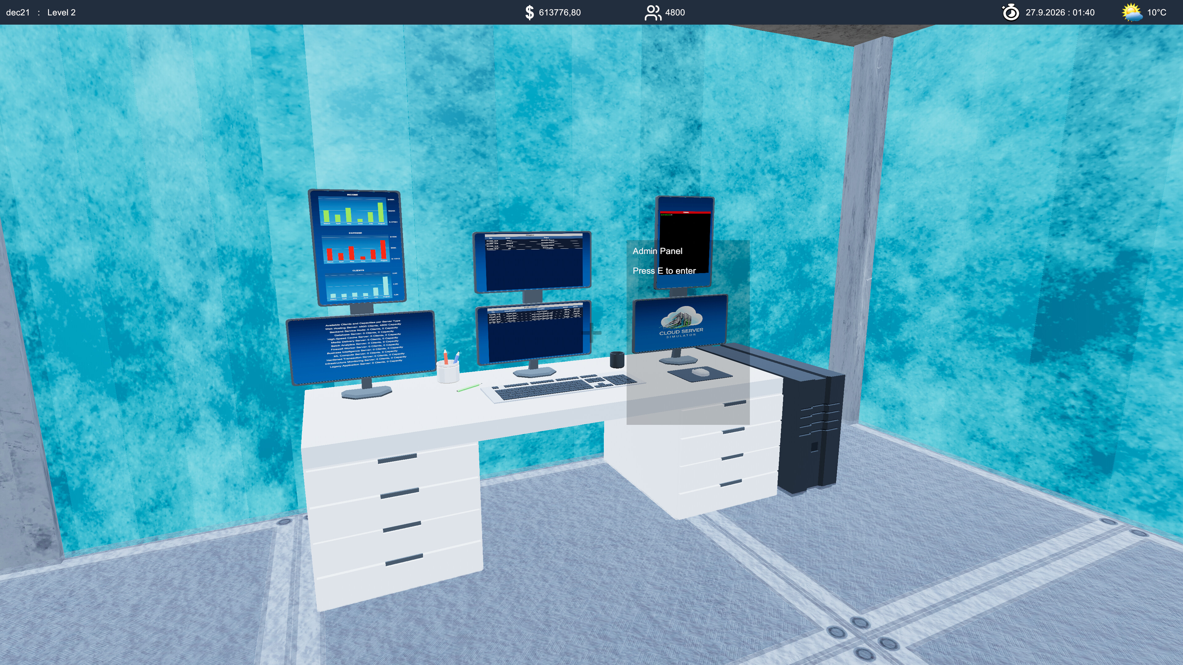Cloud Server Simulator screenshot 1