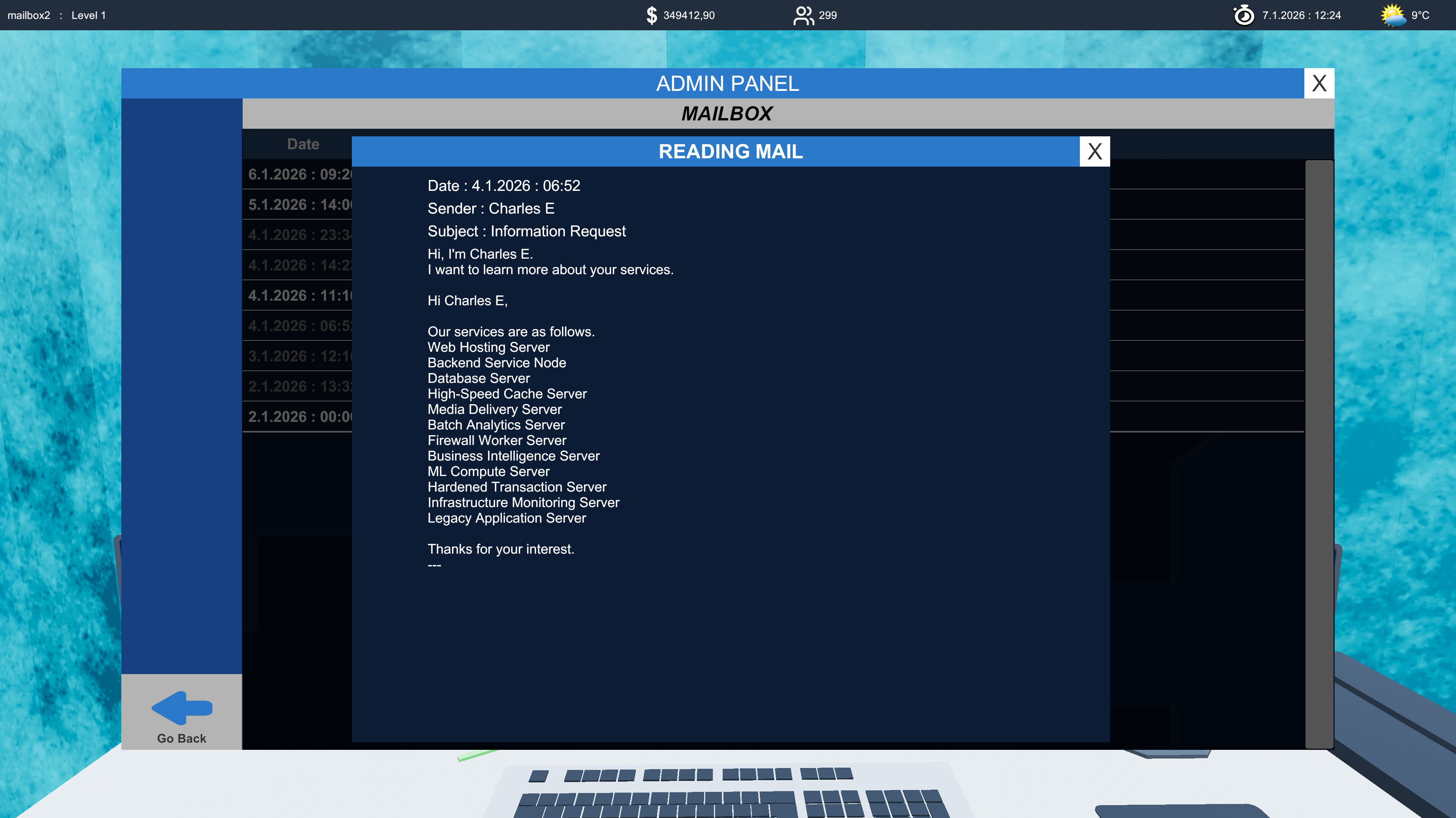 Cloud Server Simulator screenshot 2