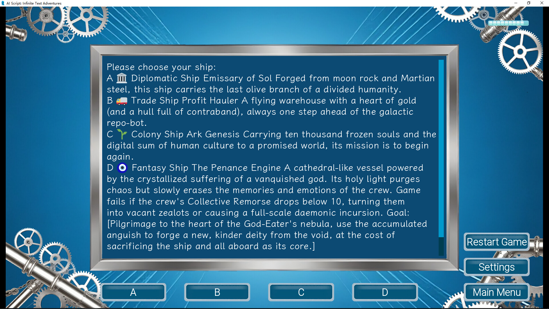 AI Script: Infinite Text Adventures screenshot 1