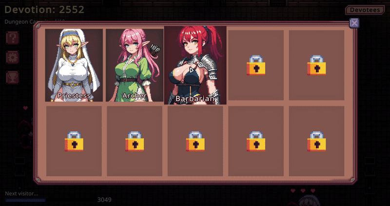 [推荐/像素/地牢/后宫/动态] Dungeon Devotion [Ver1.20c][官中/度盘/P盘] 游戏 第4张