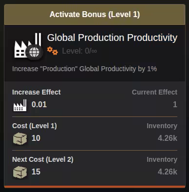 Bonus Upgrade