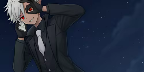 謎の悪魔が覗いている