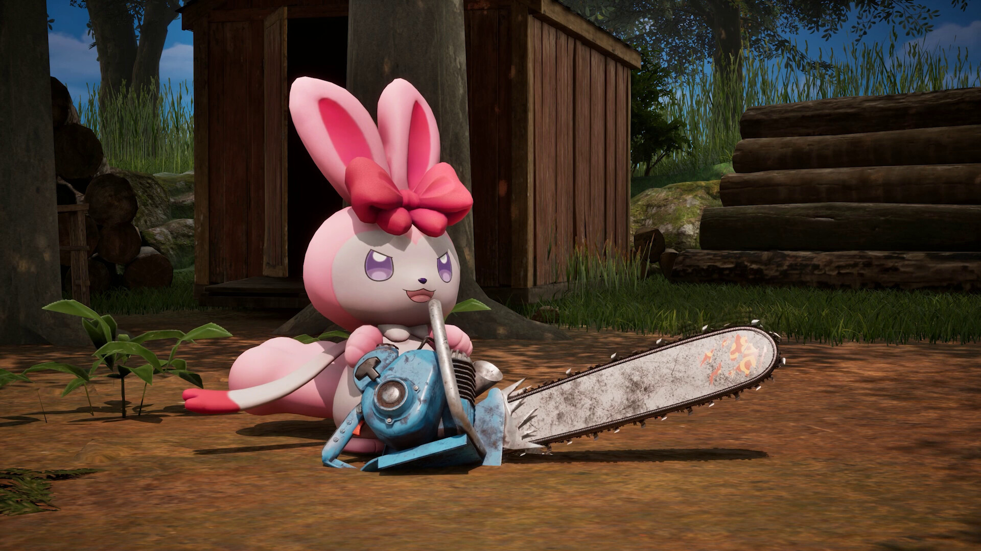 Marketplace scene in Palworld Palfarm