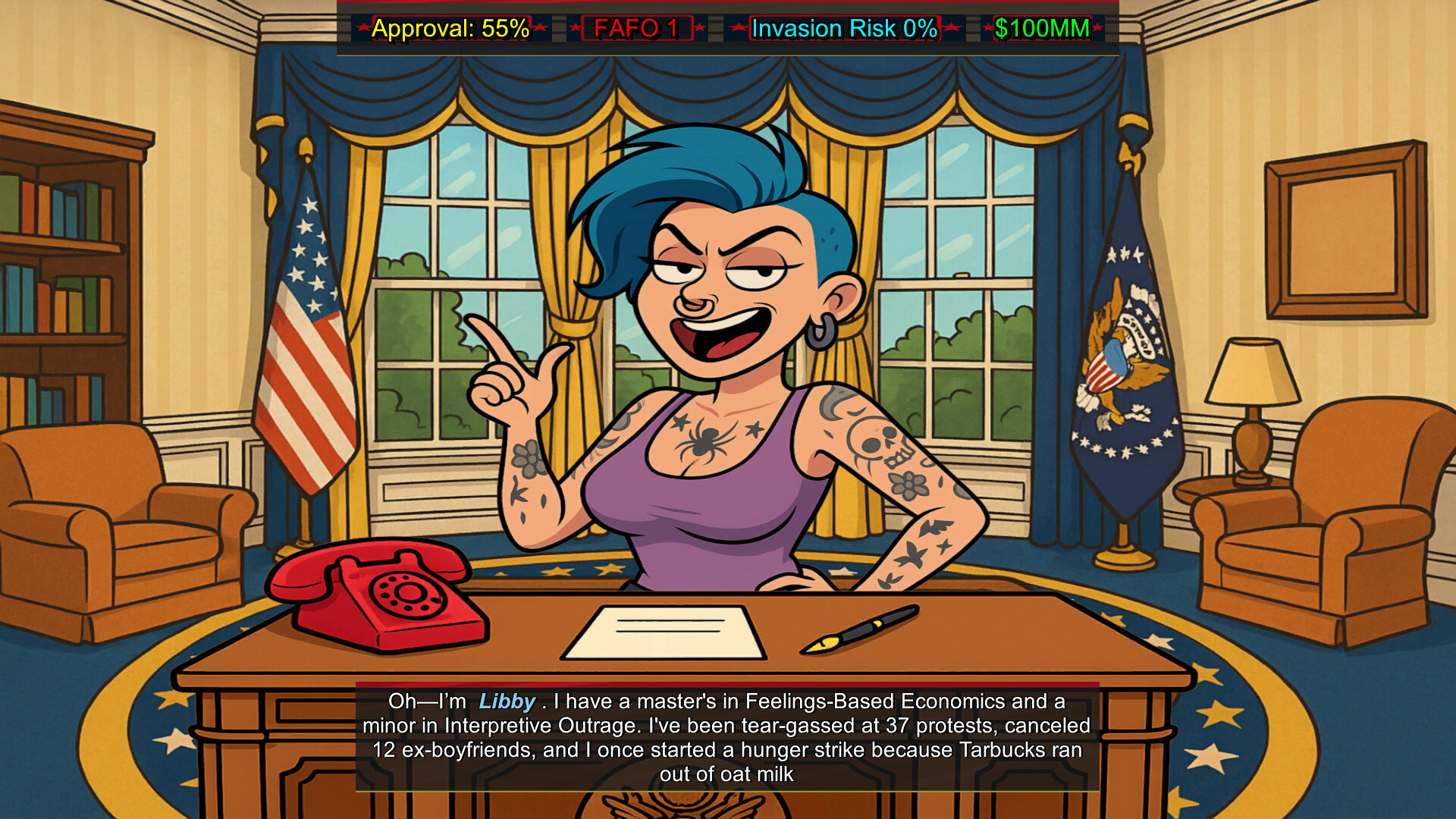 FAFO Executive Order Simulator screenshot 2