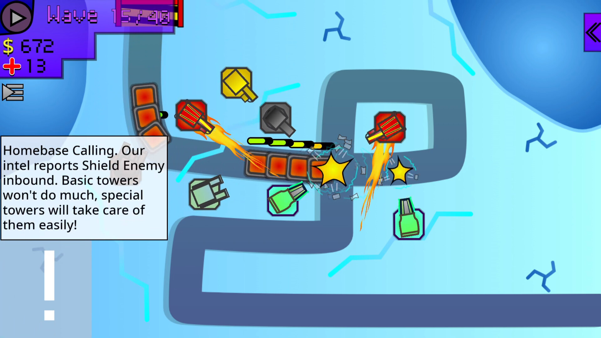 雷達校準謎題提供了一種與塔防截然不同的遊戲體驗。