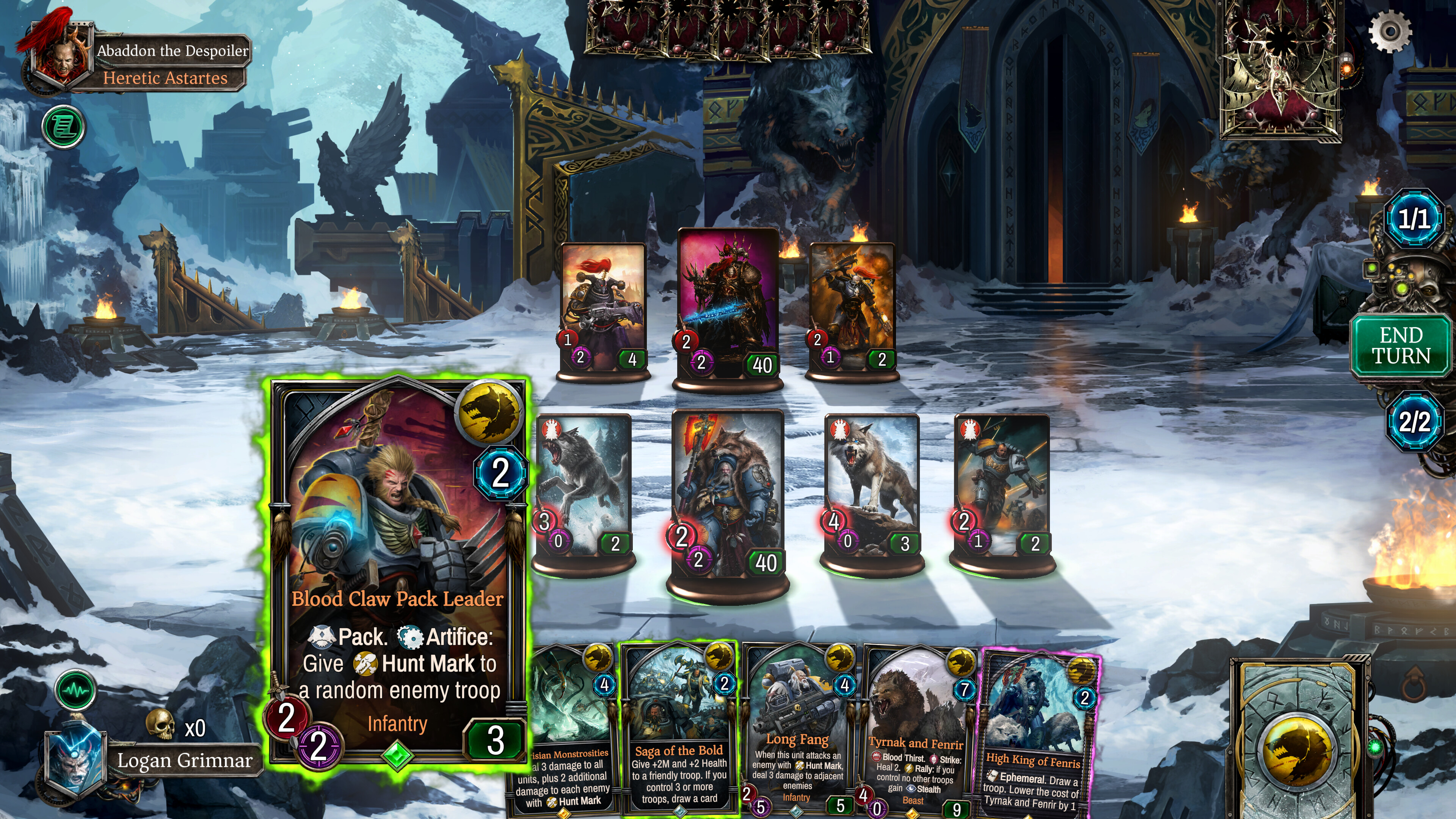 Warhammer 40,000: Warpforge - Space Wolves starter bundle screenshot 1