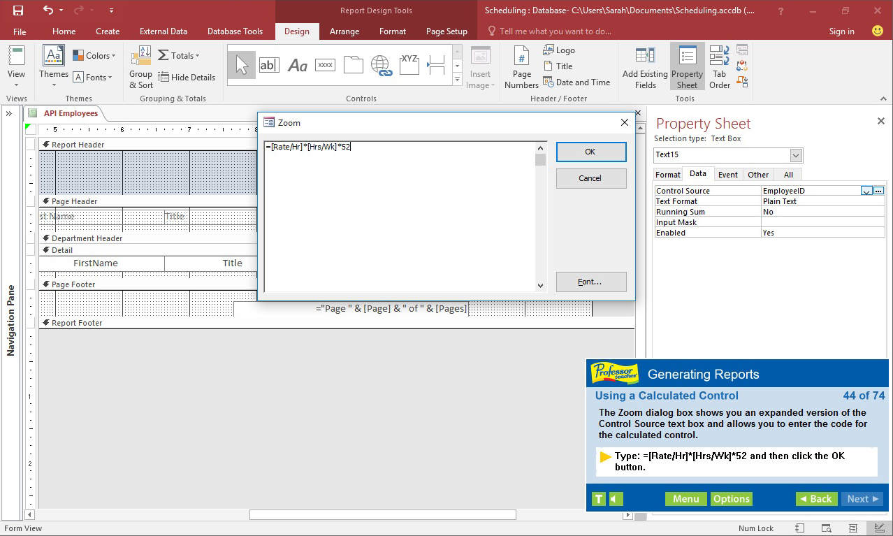 Professor Teaches Access 2016 screenshot 5