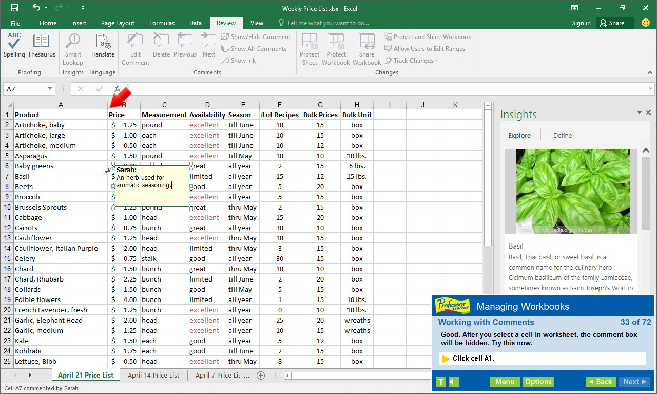 Professor Teaches Excel 2016 screenshot 3