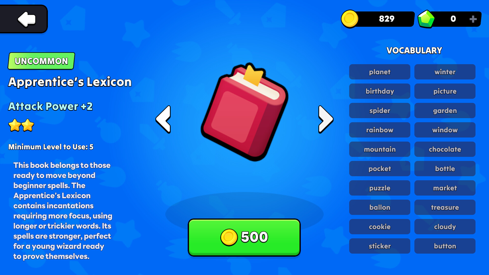 Wordcaster - 500 Gem screenshot 3