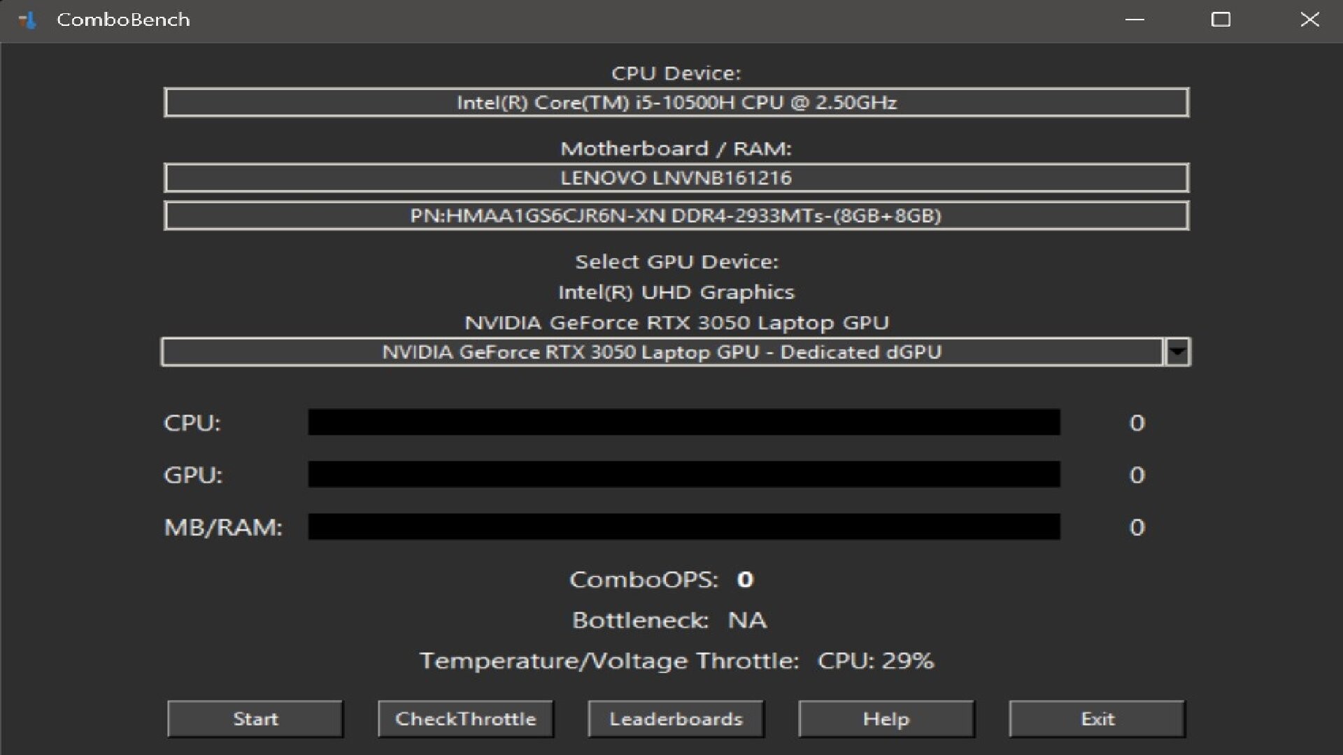 ComboBench screenshot 3