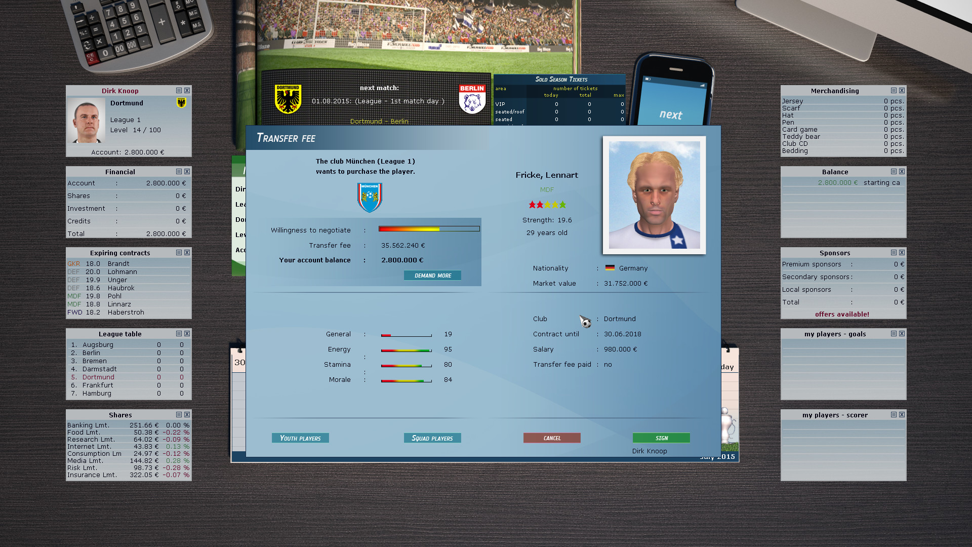 Club Manager 2016 screenshot 7