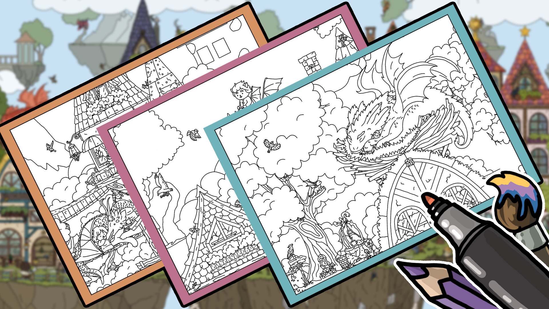 FIND ALL 9: Fantasy - Coloring Book screenshot 3