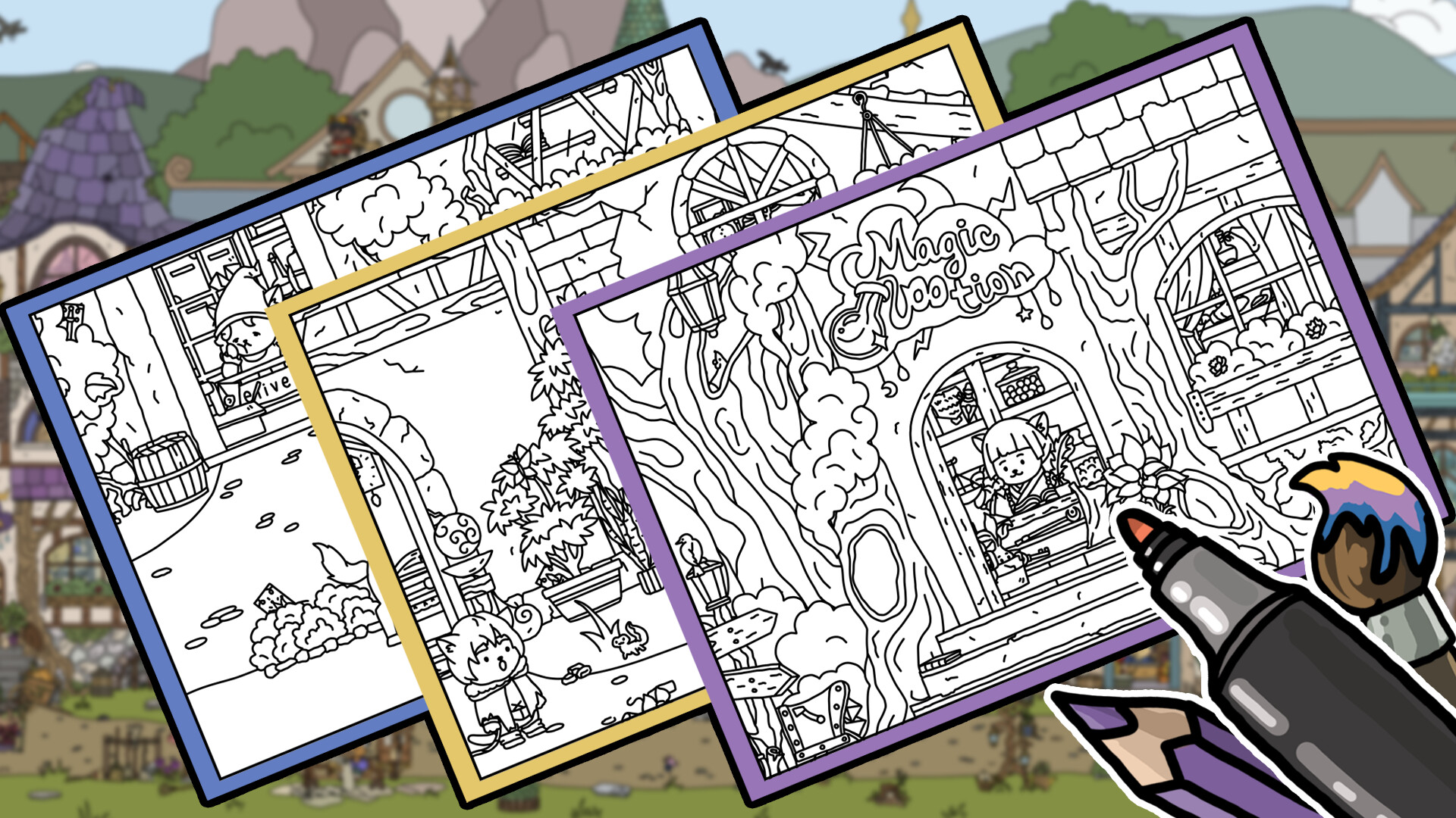 FIND ALL 9: Fantasy - Coloring Book screenshot 1