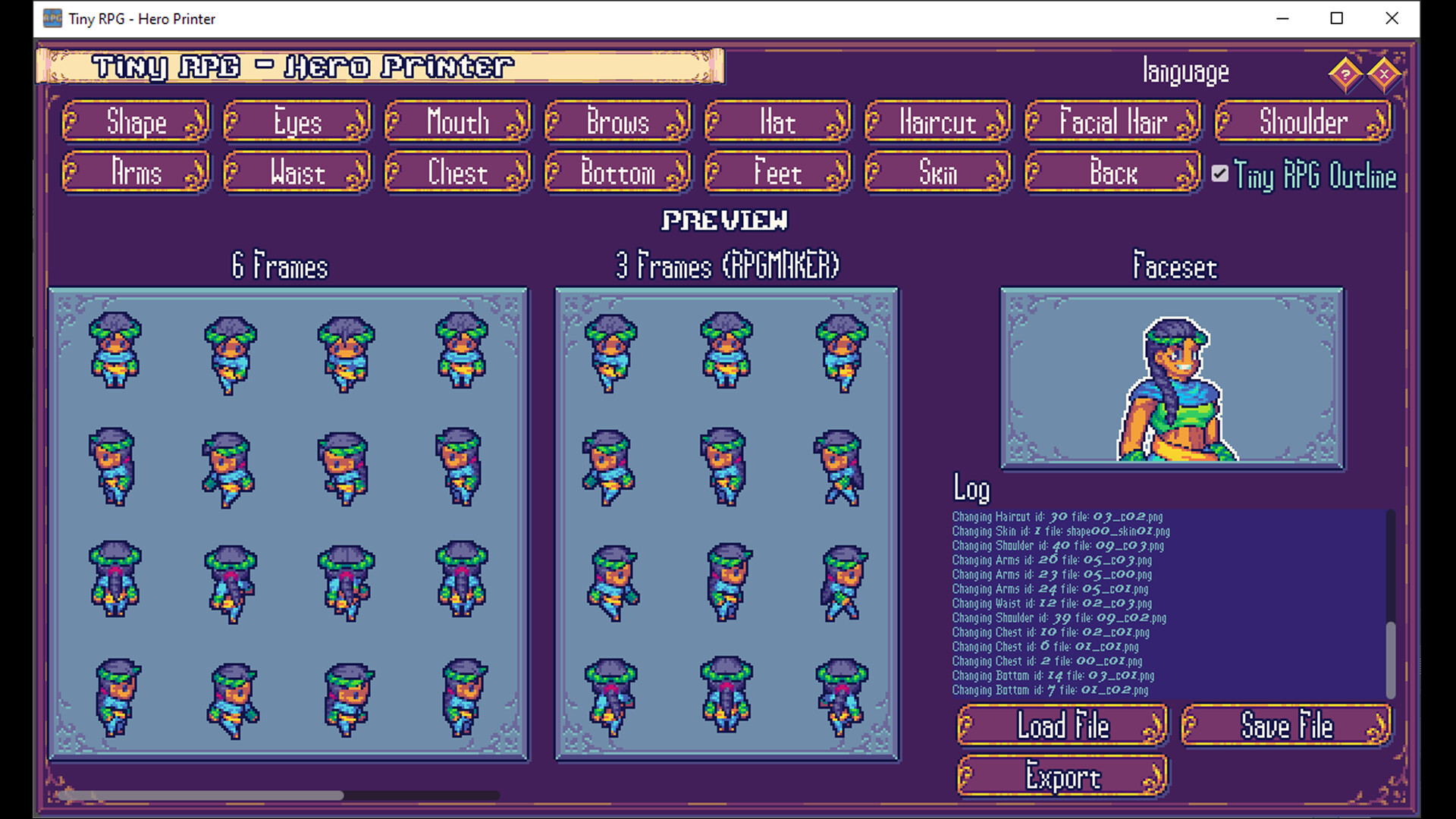 RPG Maker MZ - TinyRPG - Hero Printer screenshot 3