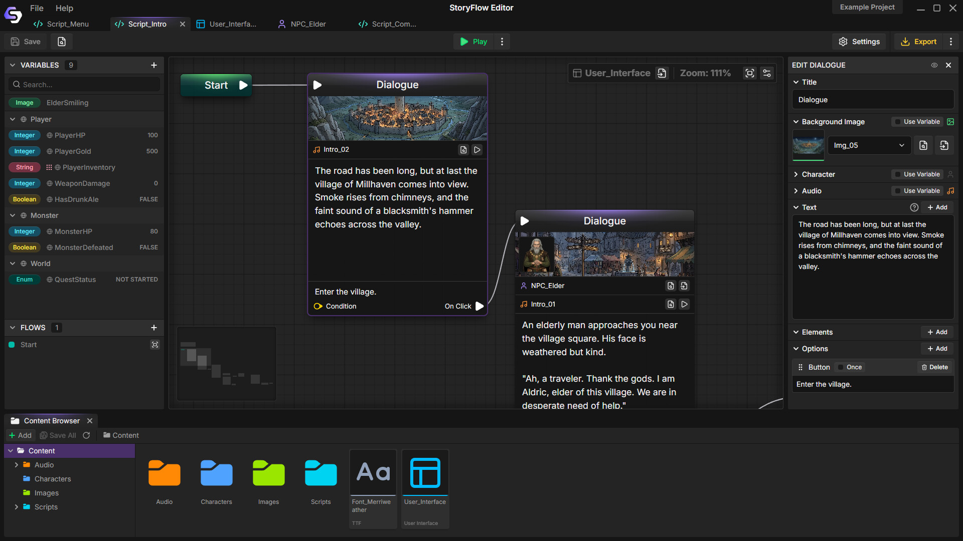 StoryFlow Editor screenshot 4