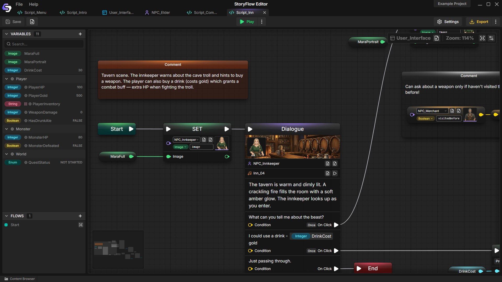 StoryFlow Editor screenshot 2