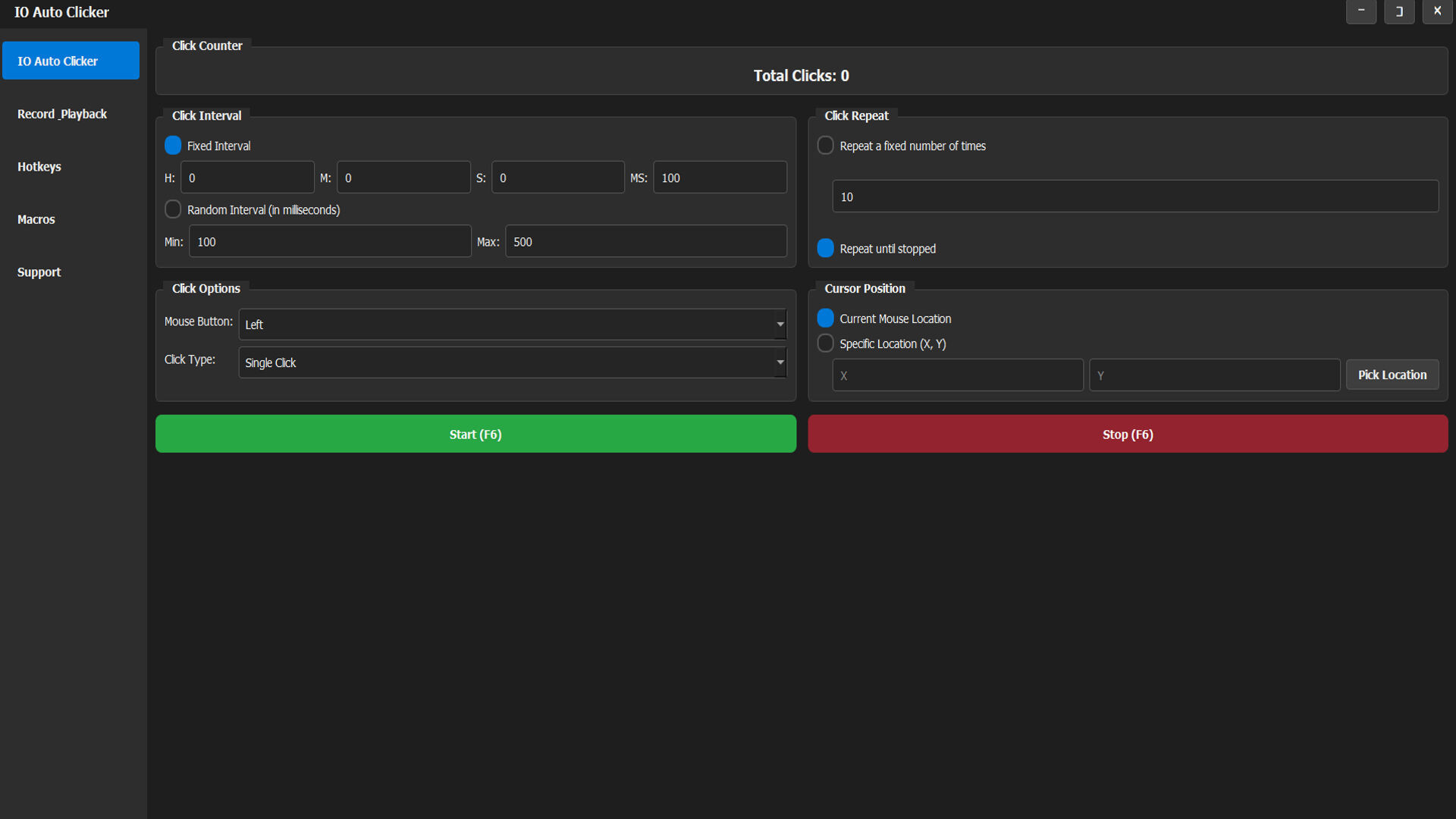 IO Auto Clicker screenshot 1