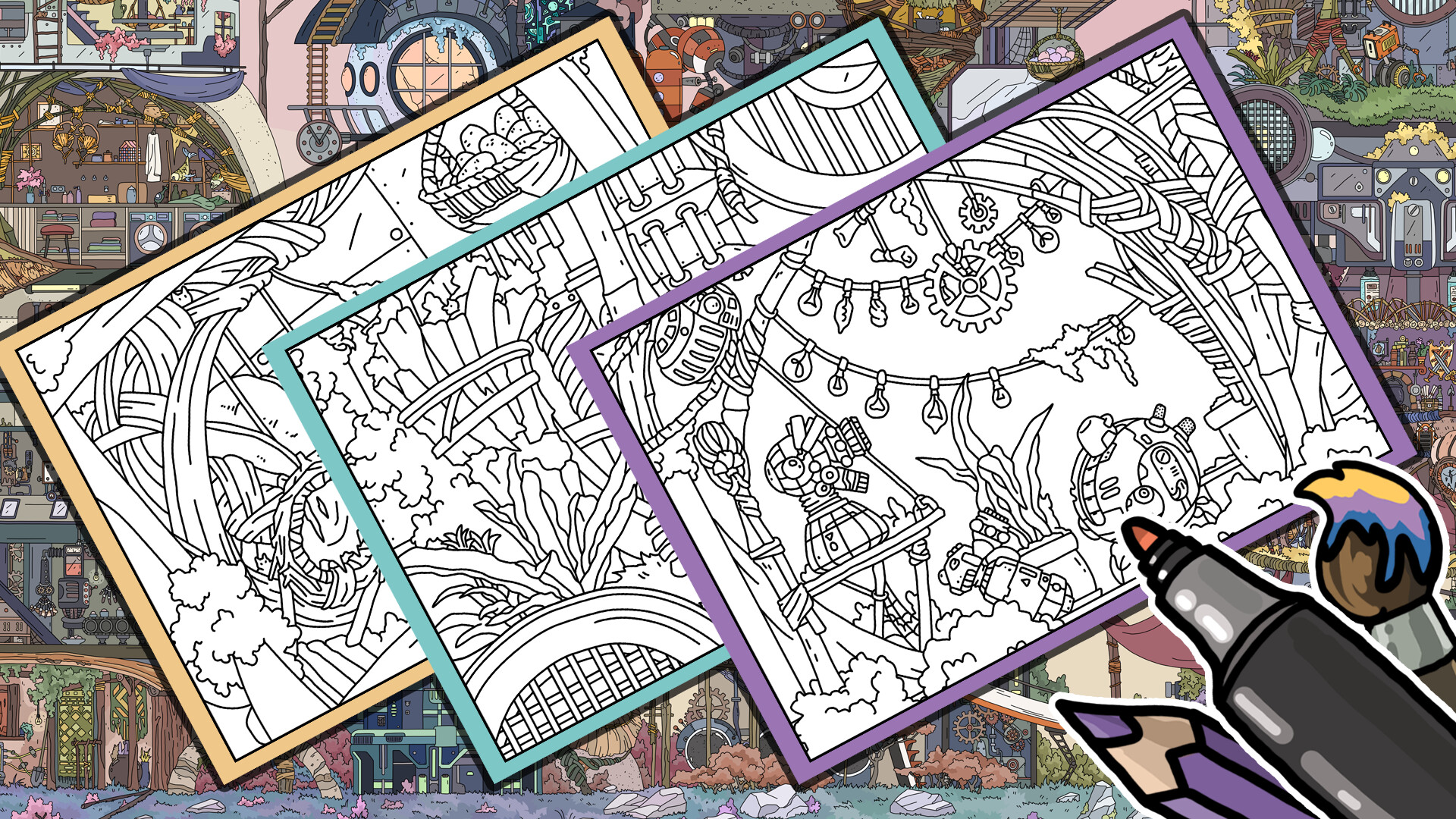 FIND KITTENS 6: After us - Coloring Book screenshot 2
