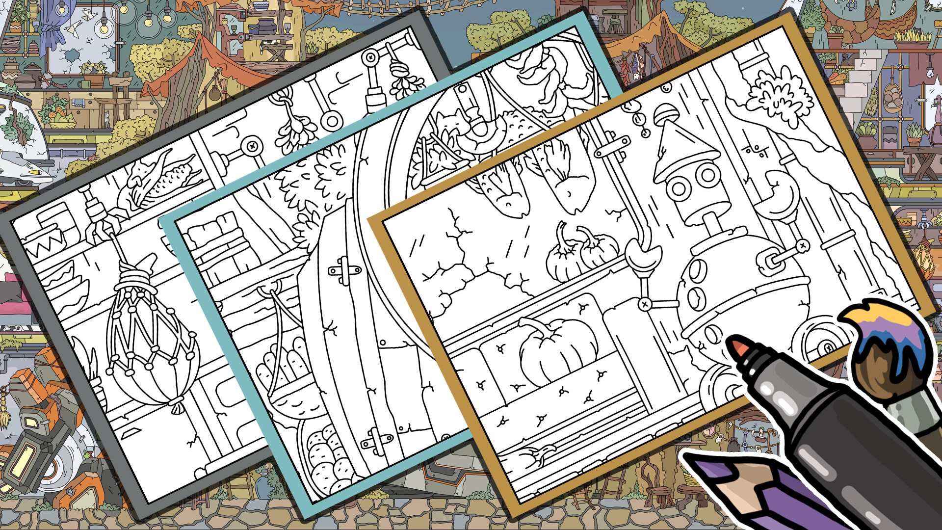 FIND KITTENS 6: After us - Coloring Book screenshot 1