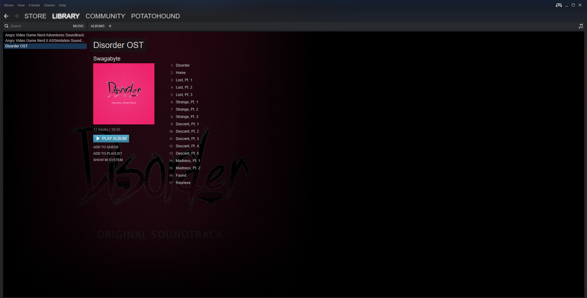 Disorder - Soundtrack screenshot 1