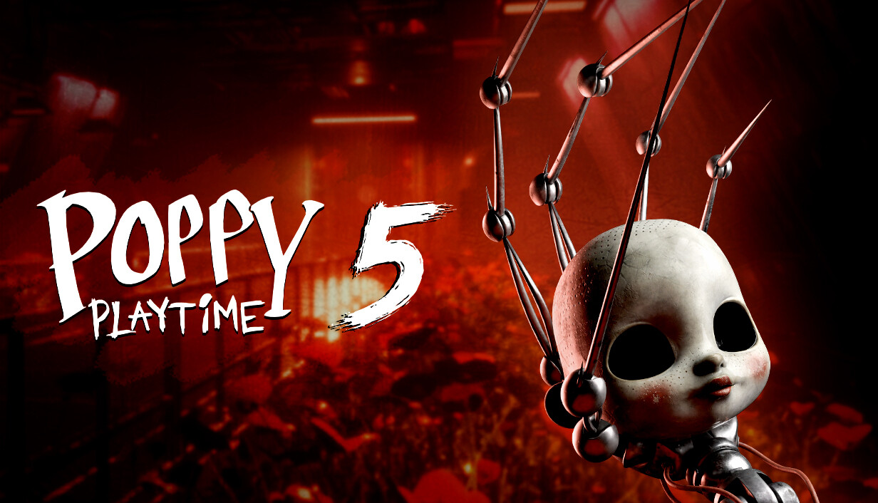 Poppy Playtime Chapter 5 Broken Things key art com logo Poppy 5