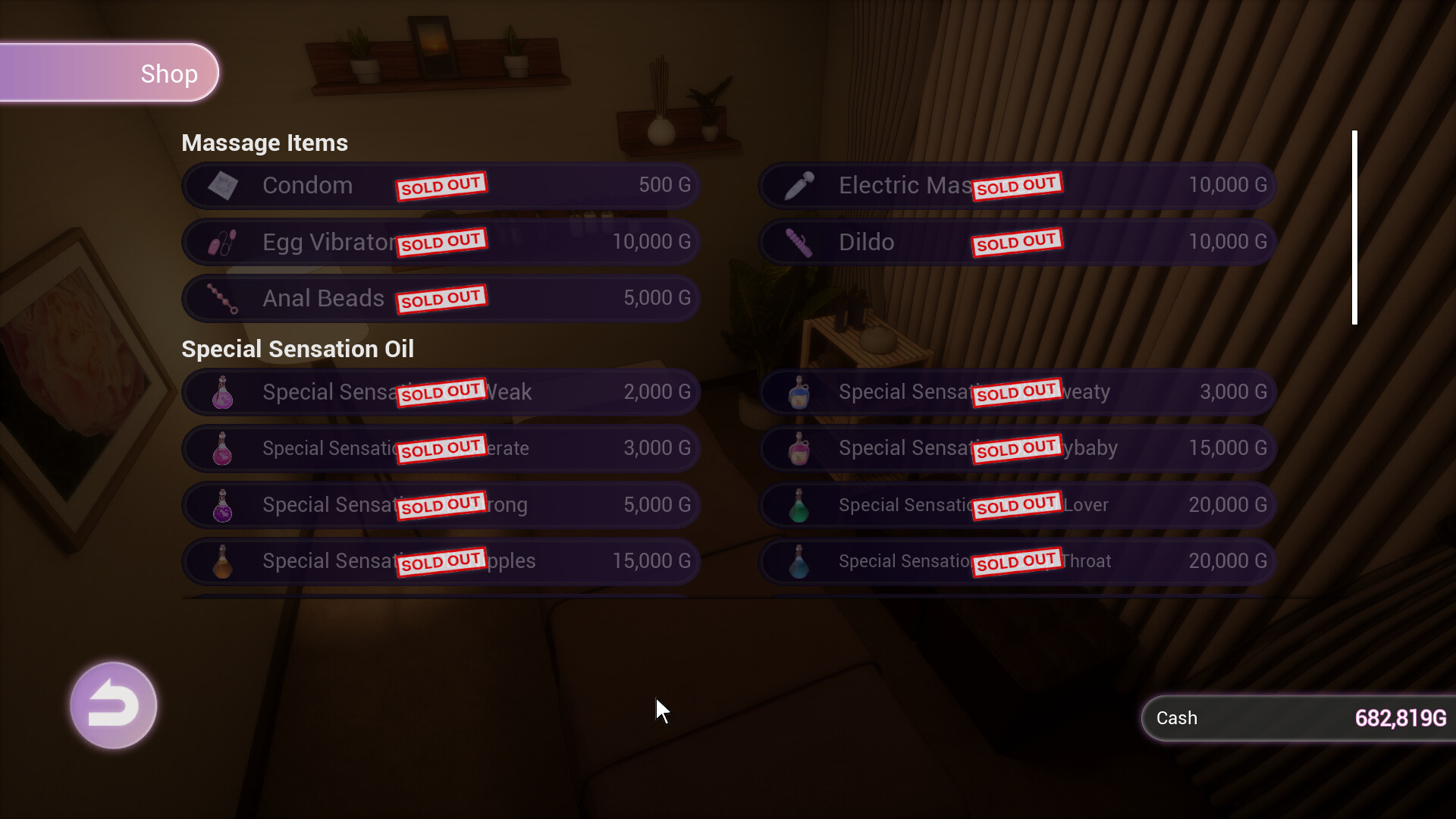 Room 404 Erotic Massage gameplay screenshot 2