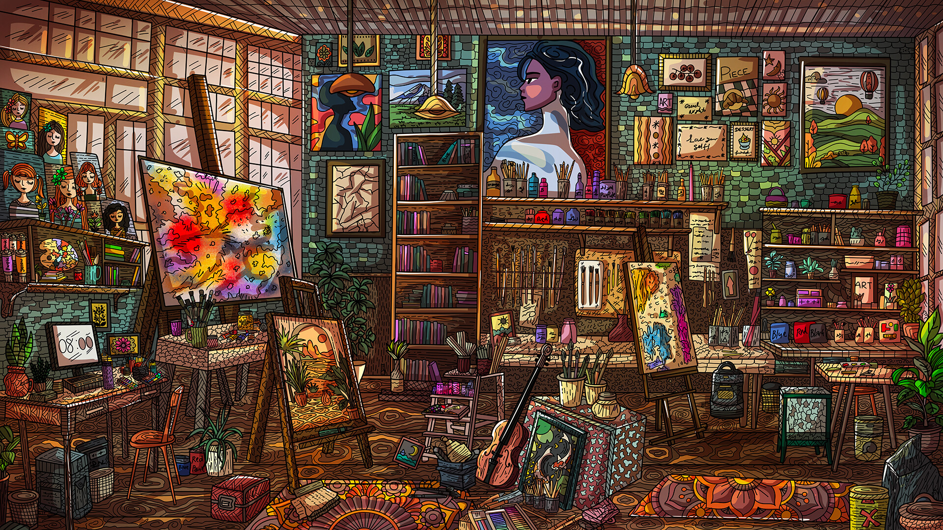 100 Artroom Cats screenshot 5