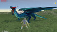 Player fighting a blue dragon.