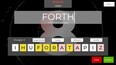 Word game showing the word "Forth"