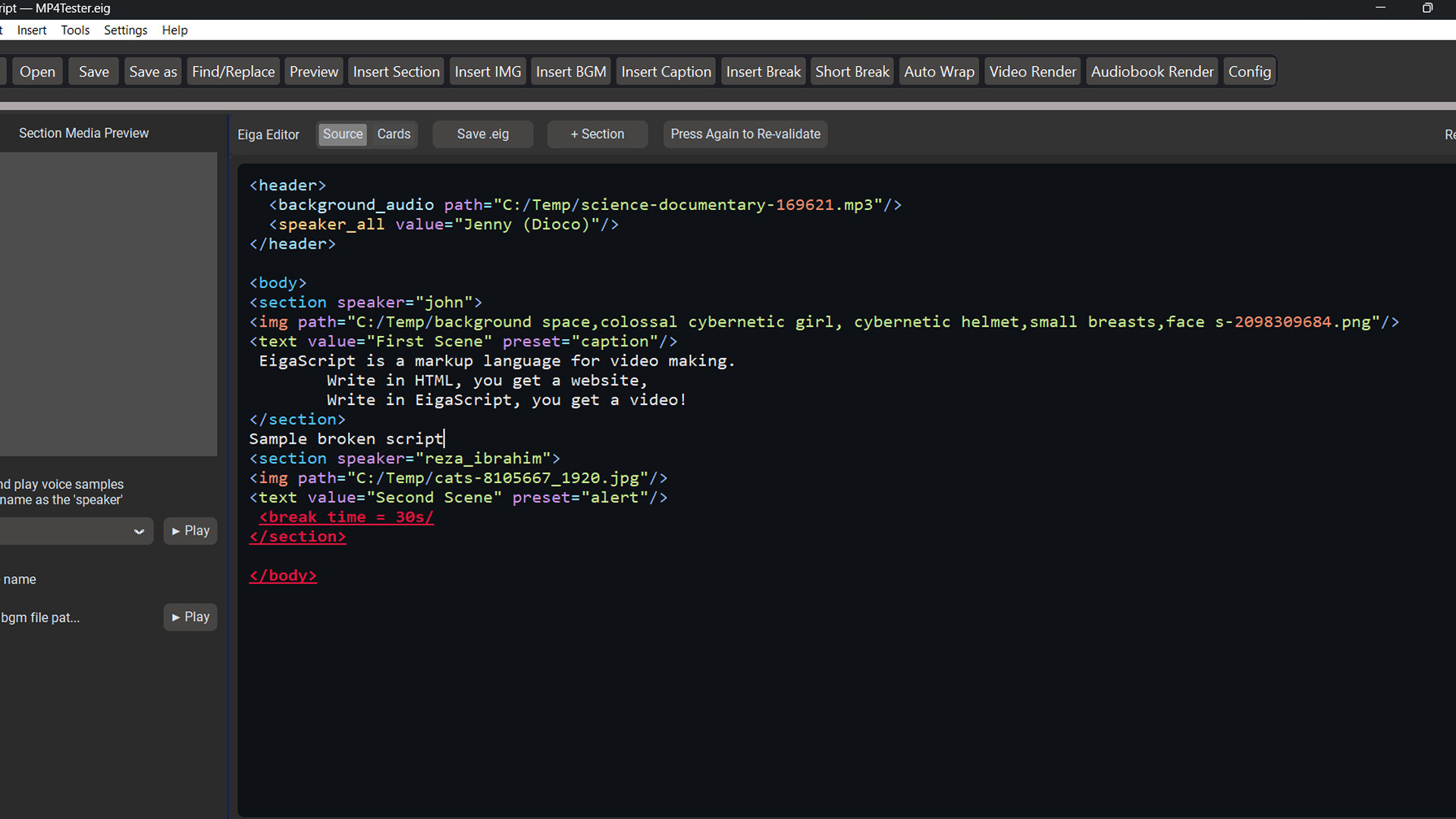 EigaScript: Script-Based Video/Audiobook Maker screenshot 2