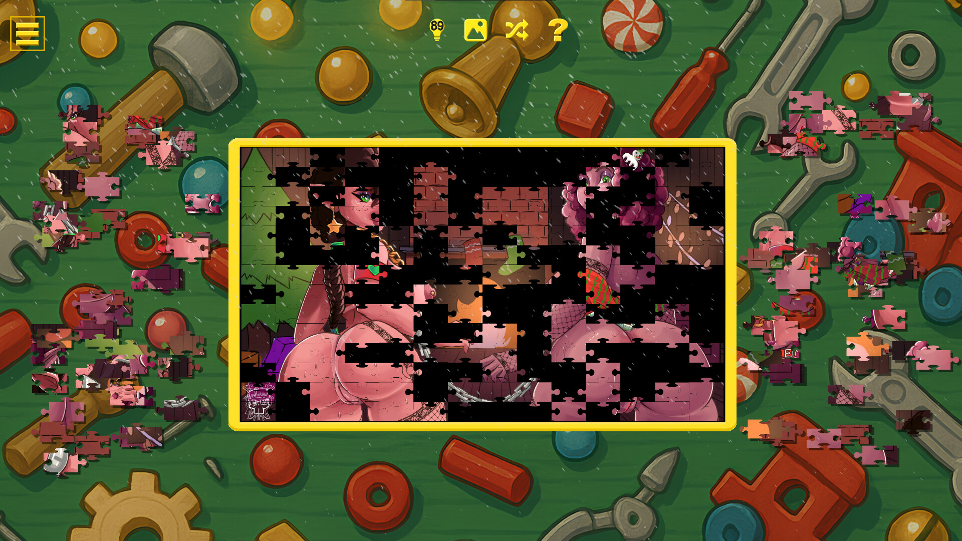 Naughty Christmas Jigsaw screenshot 1