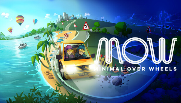 Arte promocional oficial de MOW (Minimal Over Wheels), disponível na página do jogo na Steam.
