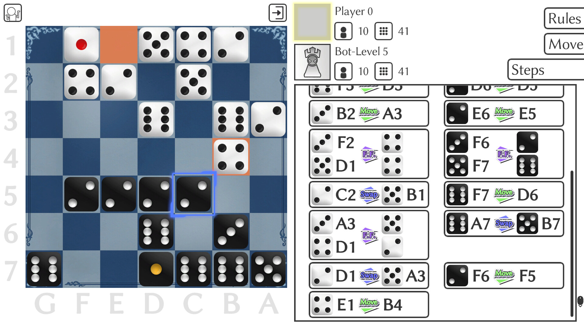 Dice chess screenshot 2