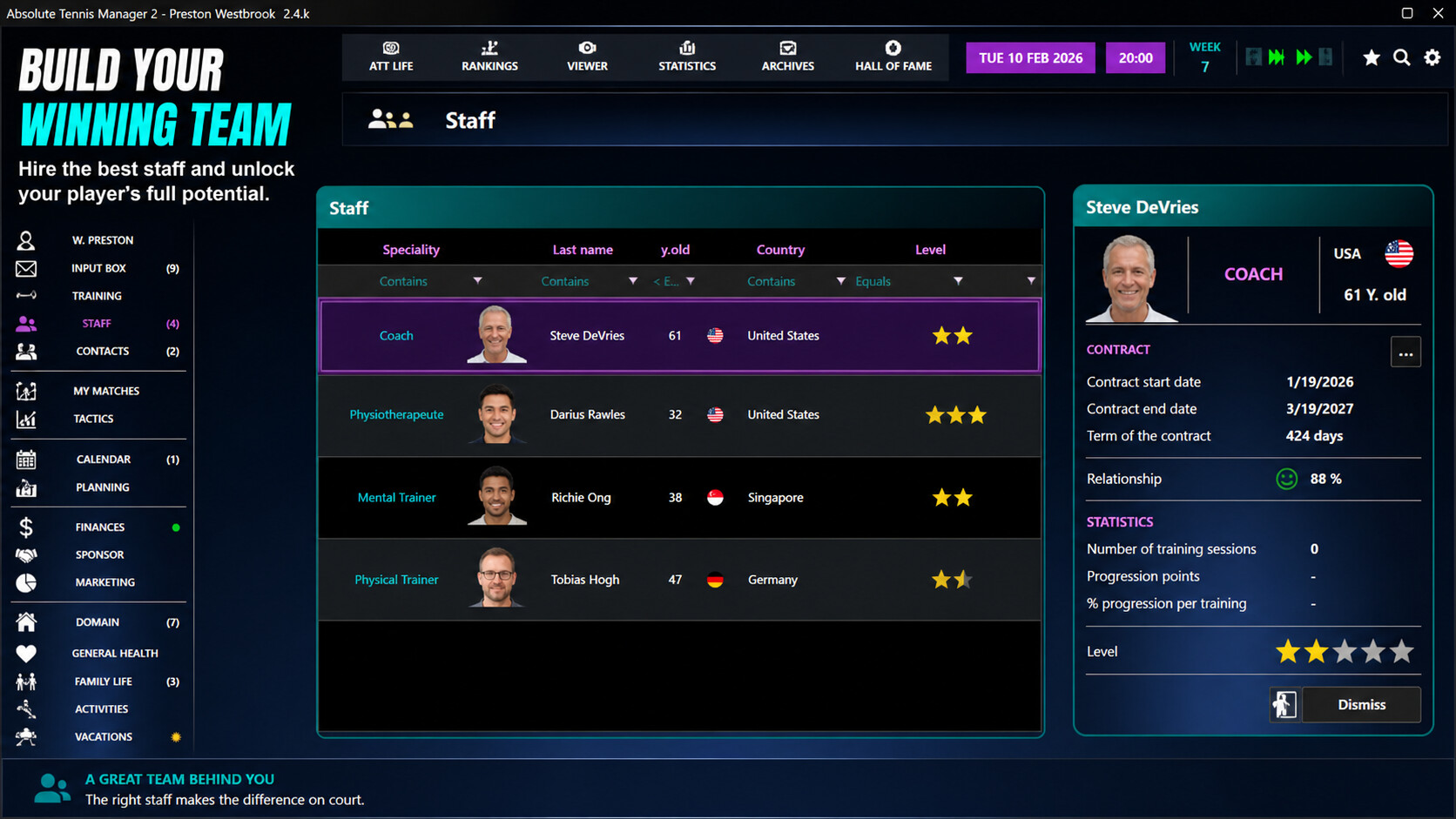 Absolute Tennis Manager 2 screenshot 5