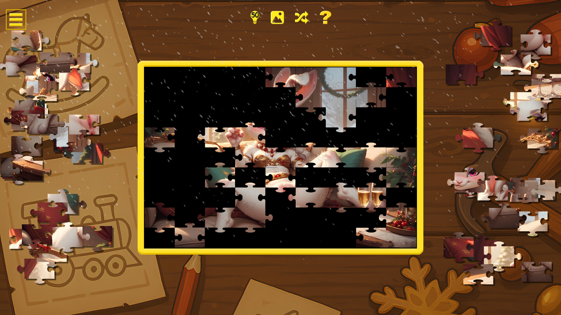 Furry Christmas Temptation – Naughty Jigsaw screenshot 10