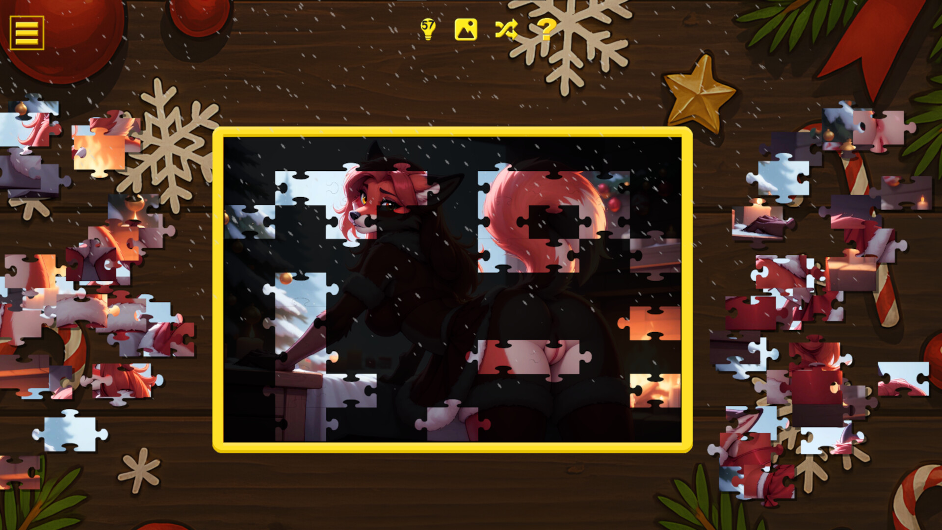 Furry Christmas Temptation – Naughty Jigsaw screenshot 12