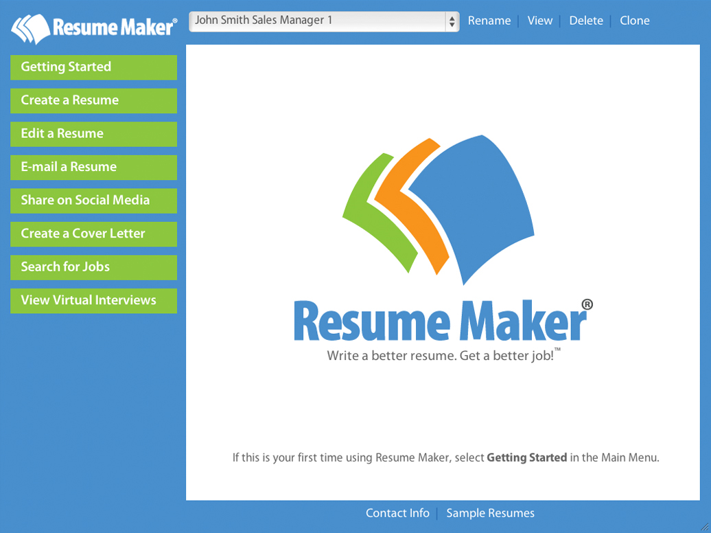 Resume Maker® for Windows screenshot 1
