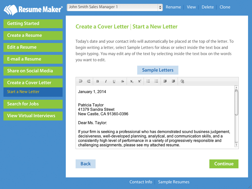 Resume Maker® for Windows screenshot 6