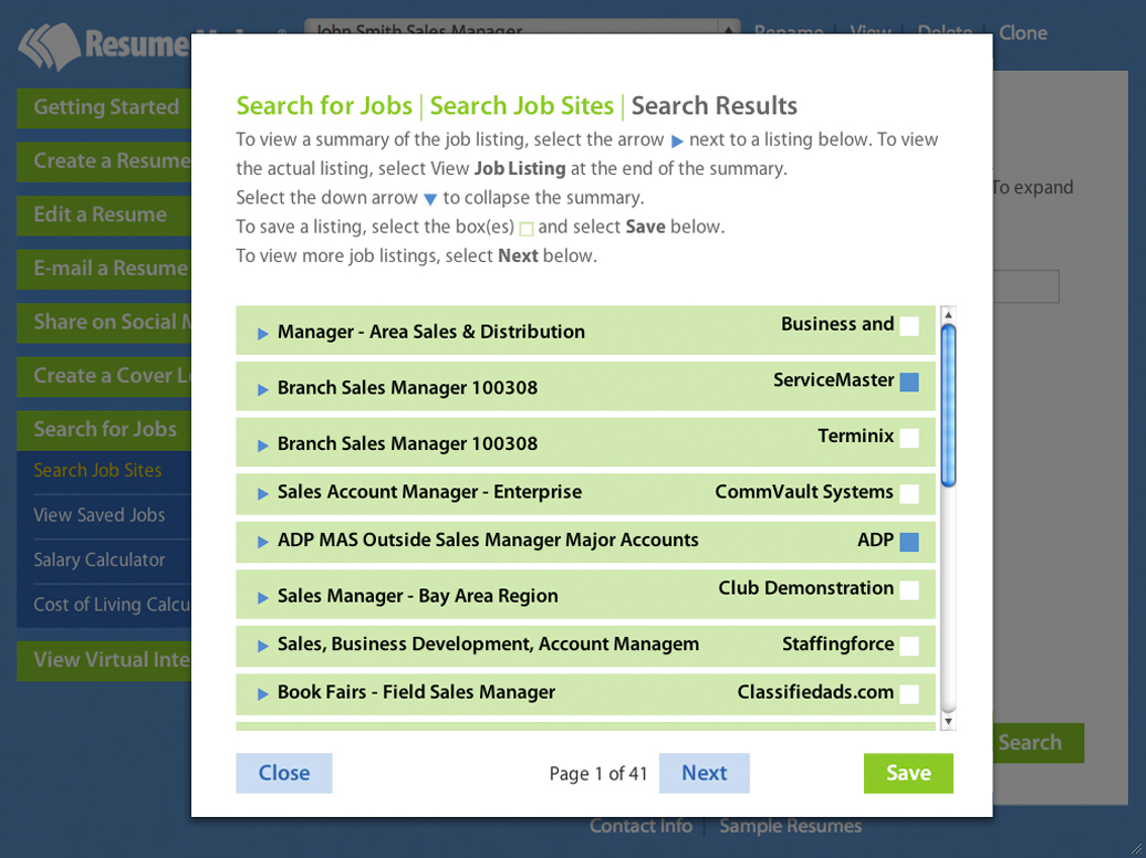 Resume Maker® for Windows screenshot 7