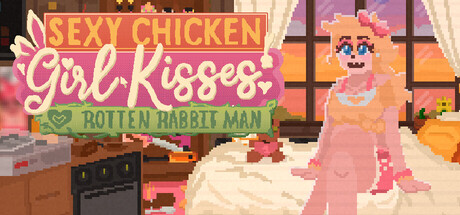 Sexy Chicken Girl Kisses Rotten Rabbit Man