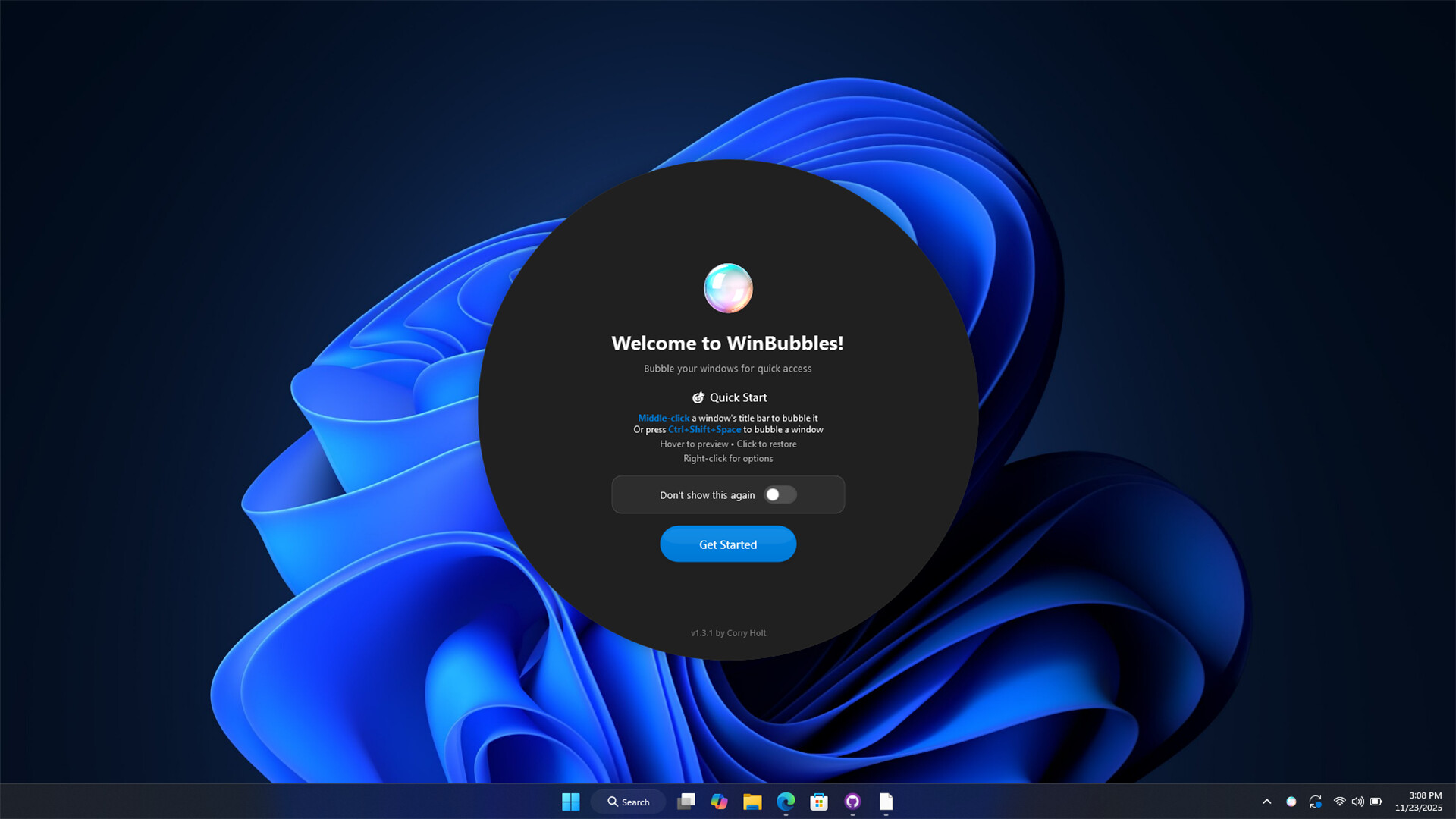 WinBubbles screenshot 1
