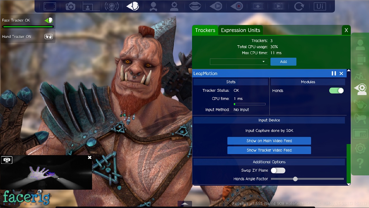FaceRig Support for Leap Motion™ Controller screenshot 2