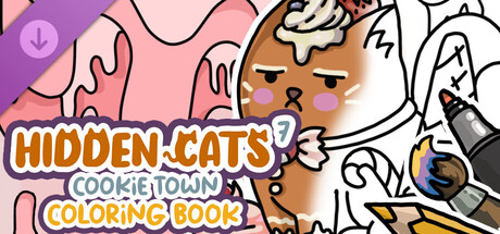 HIDDEN CATS 7: Cookie Town - Coloring Book