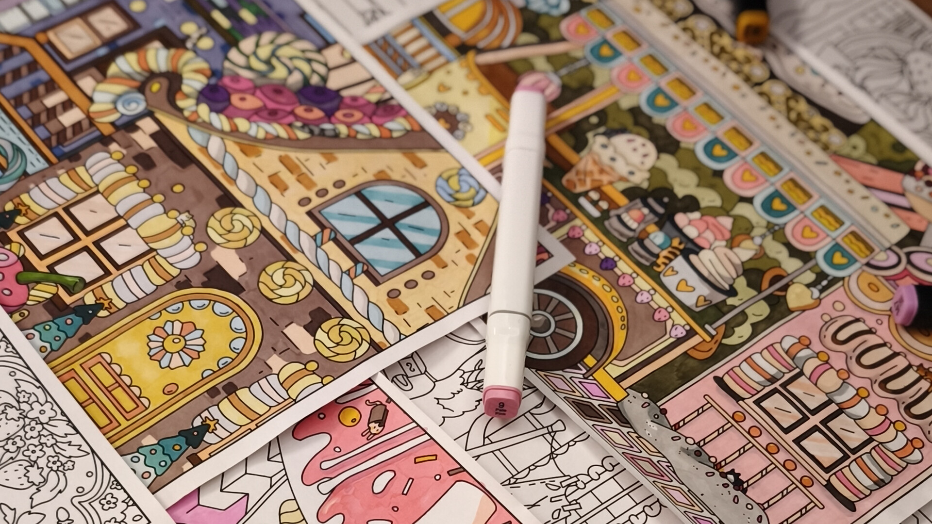 FIND KITTENS 7: Cookie Town - Coloring Book screenshot 6