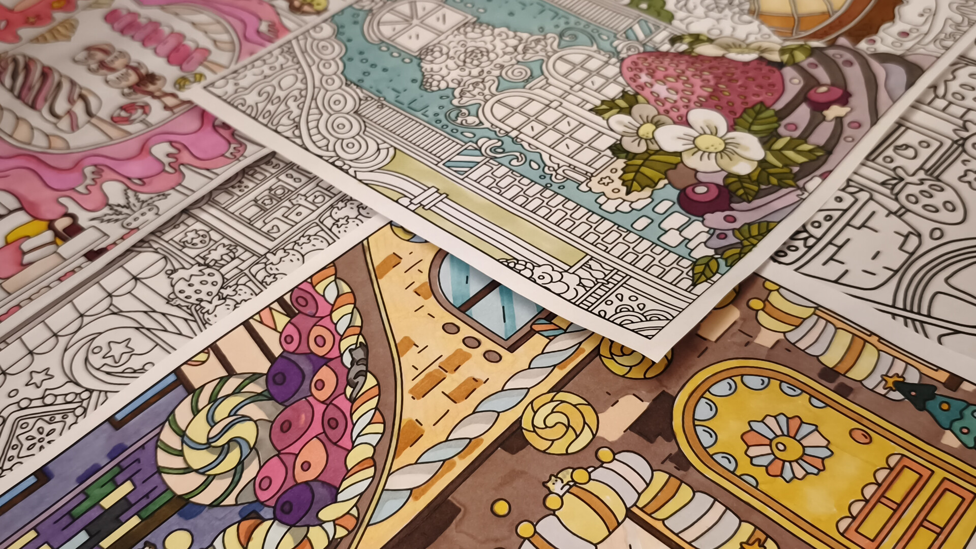 FIND KITTENS 7: Cookie Town - Coloring Book screenshot 5
