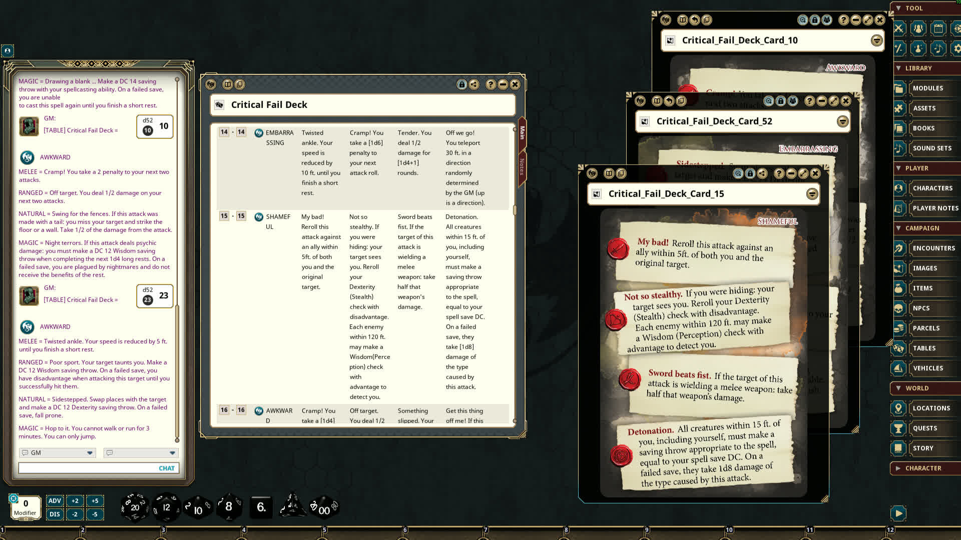 Fantasy Grounds - Critical Fails Deck screenshot 1