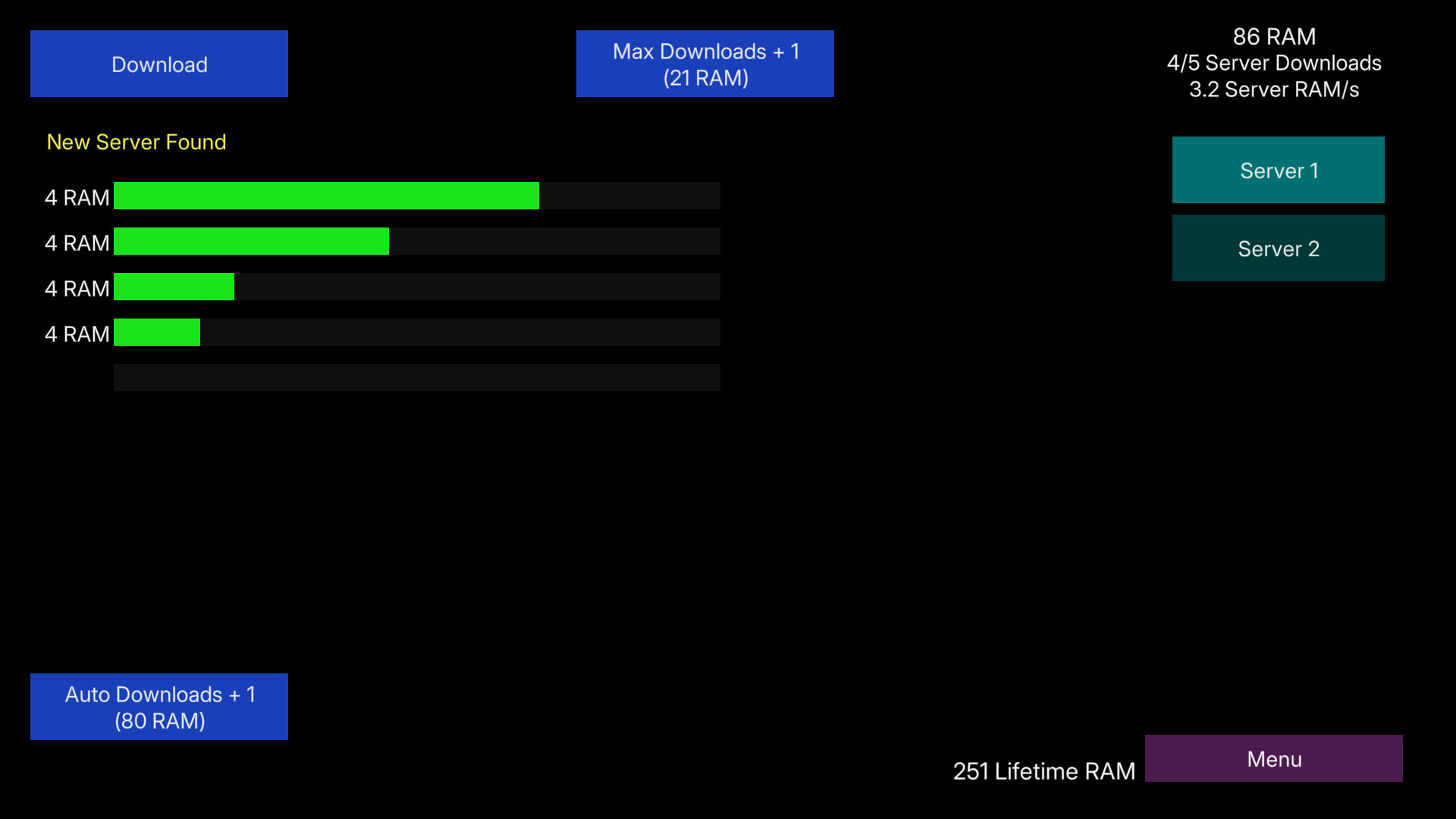 RAM Downloader screenshot 2