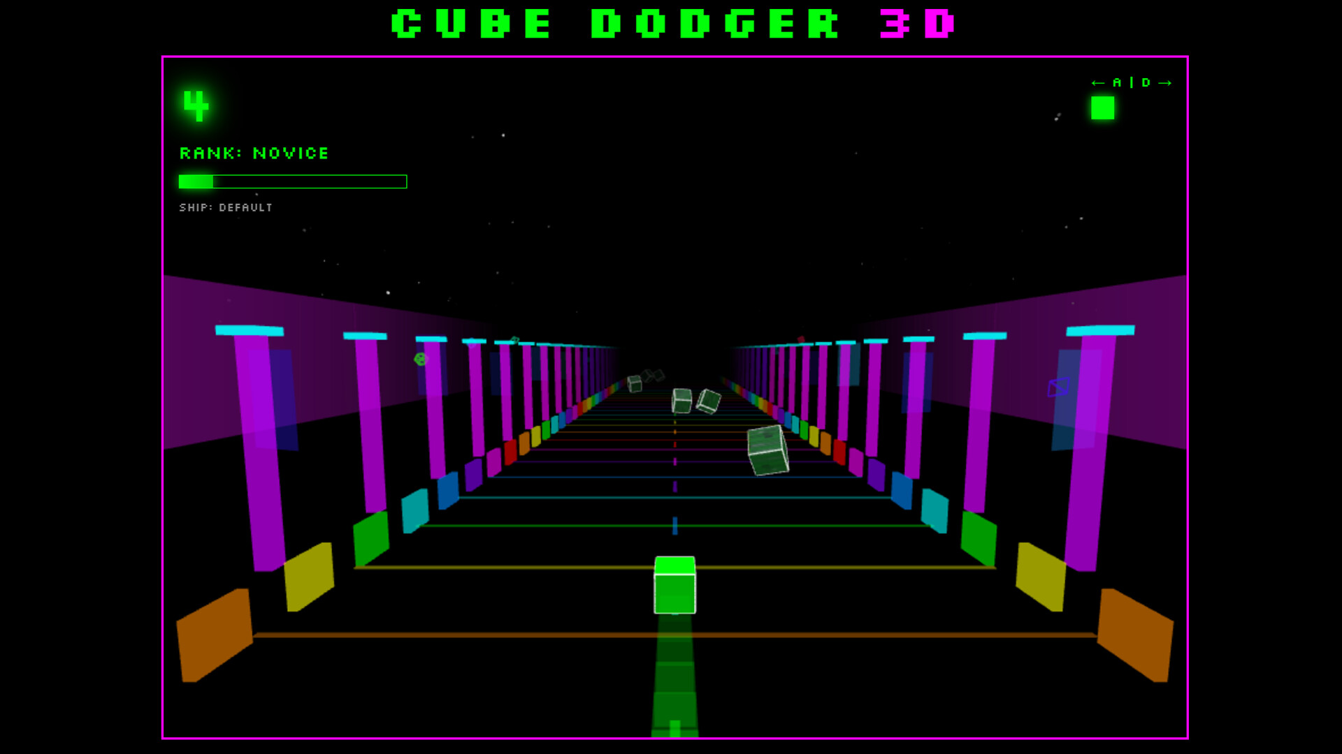 Cube Dodger 3D – Rainbow Road screenshot 1