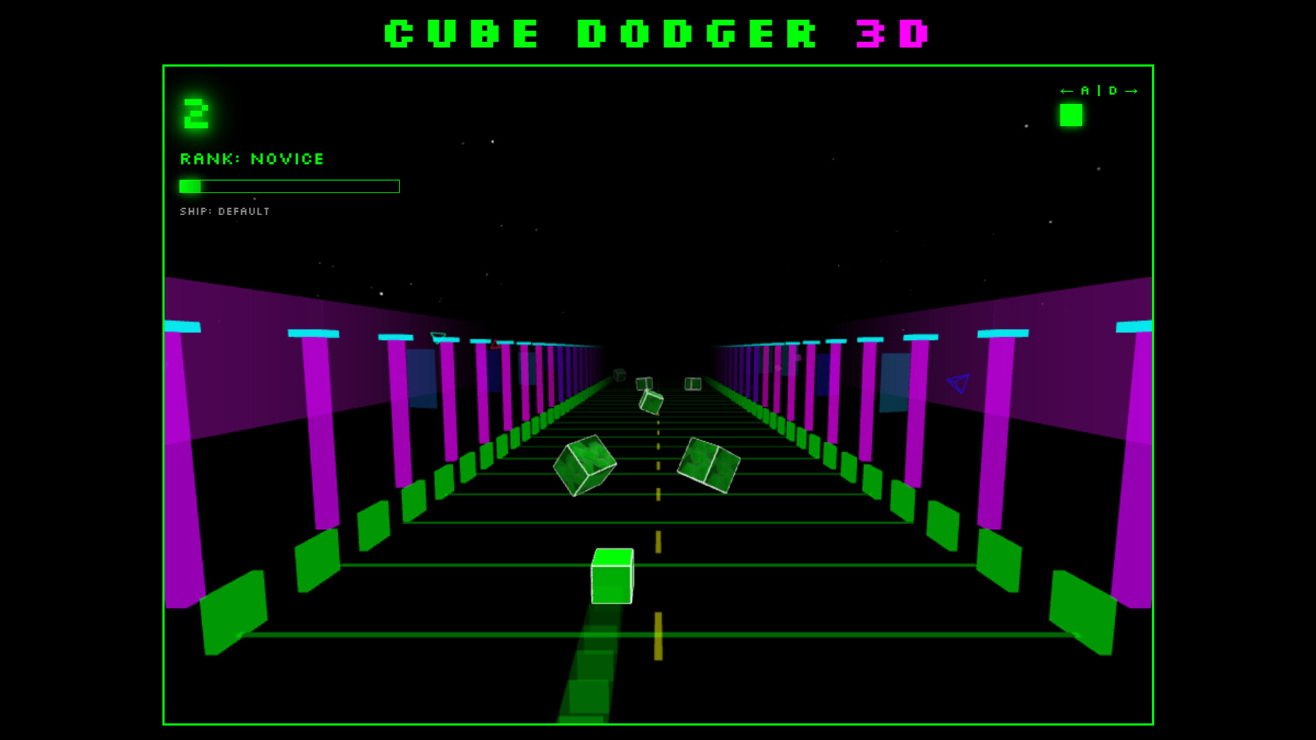 Cube Dodger 3D – Void Crystal Enemies screenshot 1